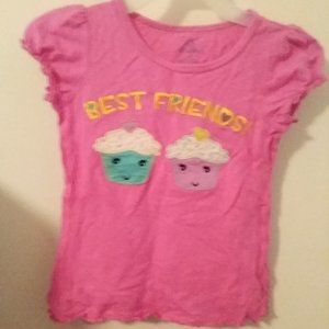 Okie Dokie Best Friends girls pink cupcake tshirt SZ 5.